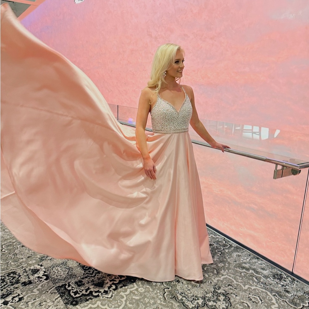 Tiffany Designs Blush Pink Prom Dress - Picture 6 of 6